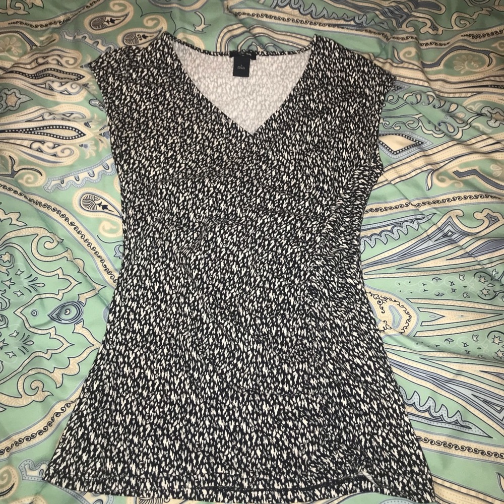 Black and White Printed Top